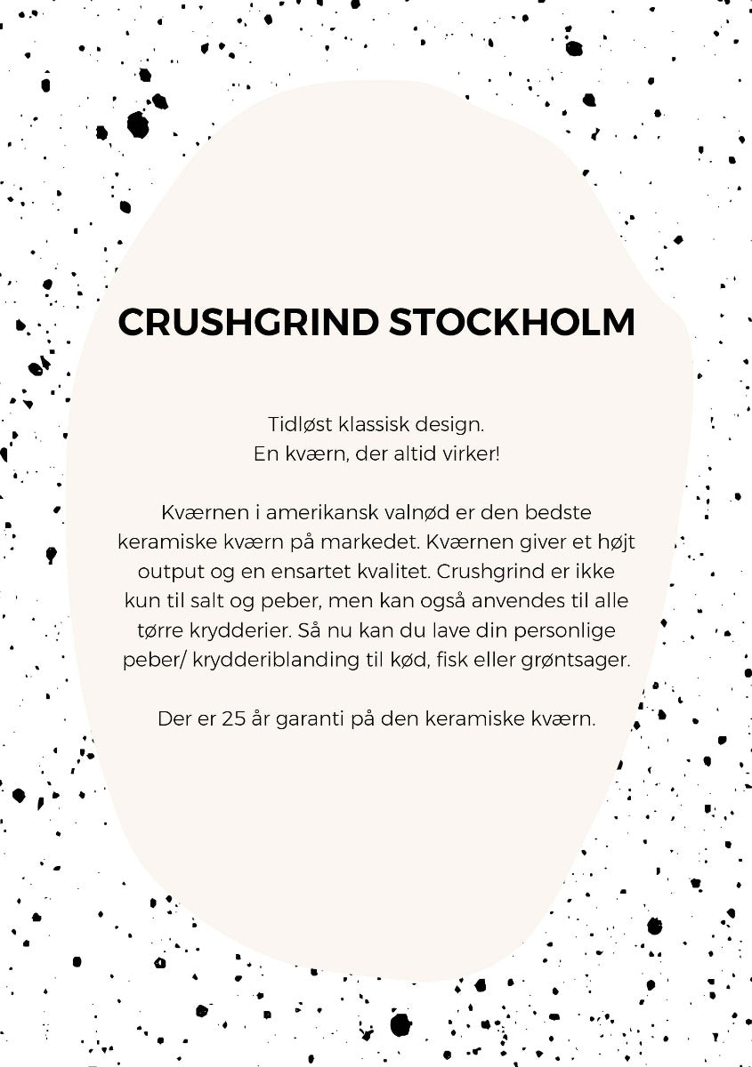 CrushGrind Stockholm kværnsæt, eg - 17 cm. - Bahne